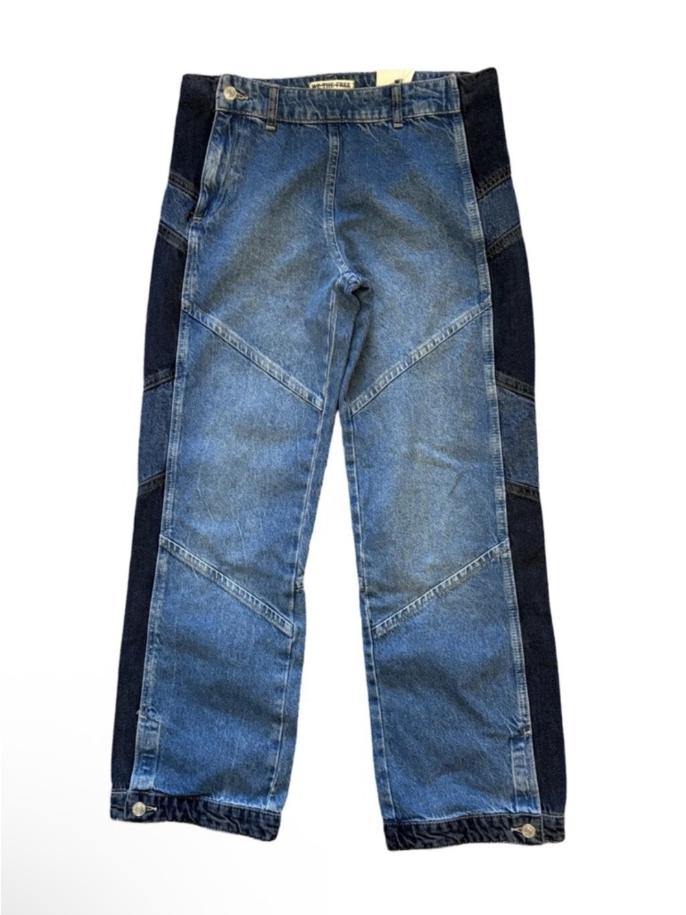 Free People We The Free Moonlit Moto Bootcut Jeans Darkside